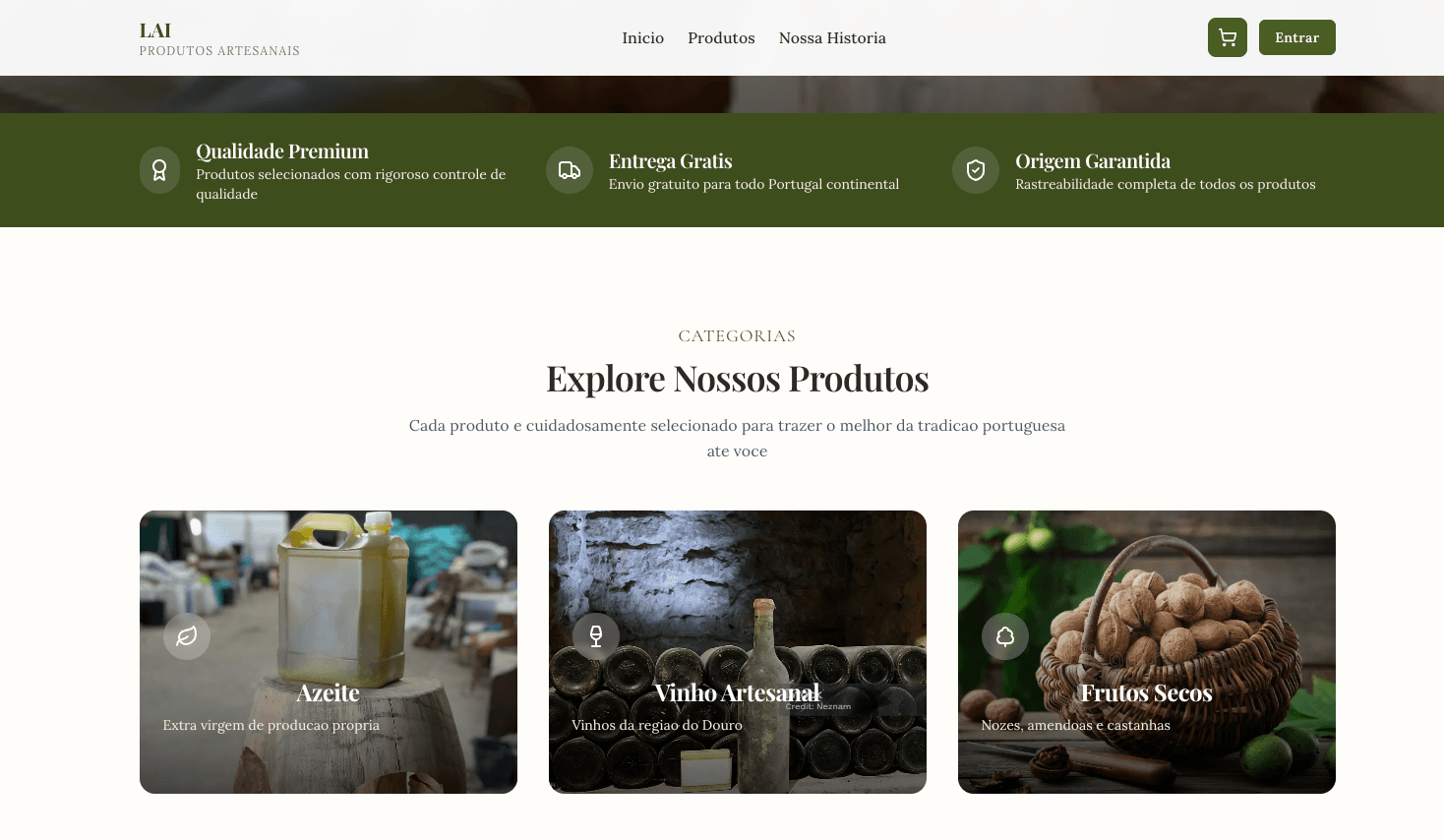 Loja de produtos artezanais